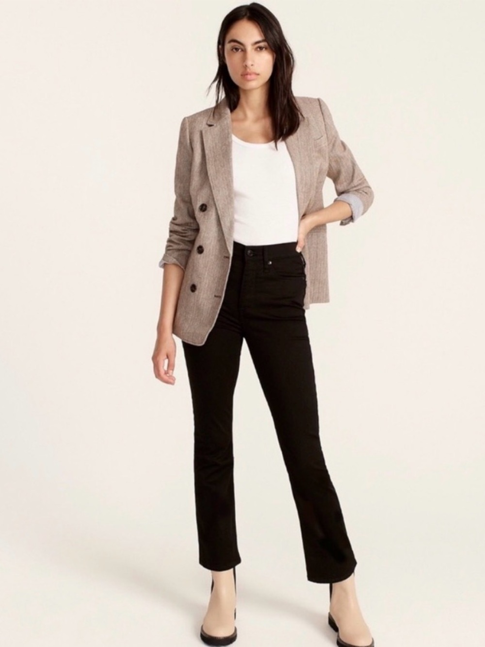J. Crew Billie Demi boot crop, black. 28